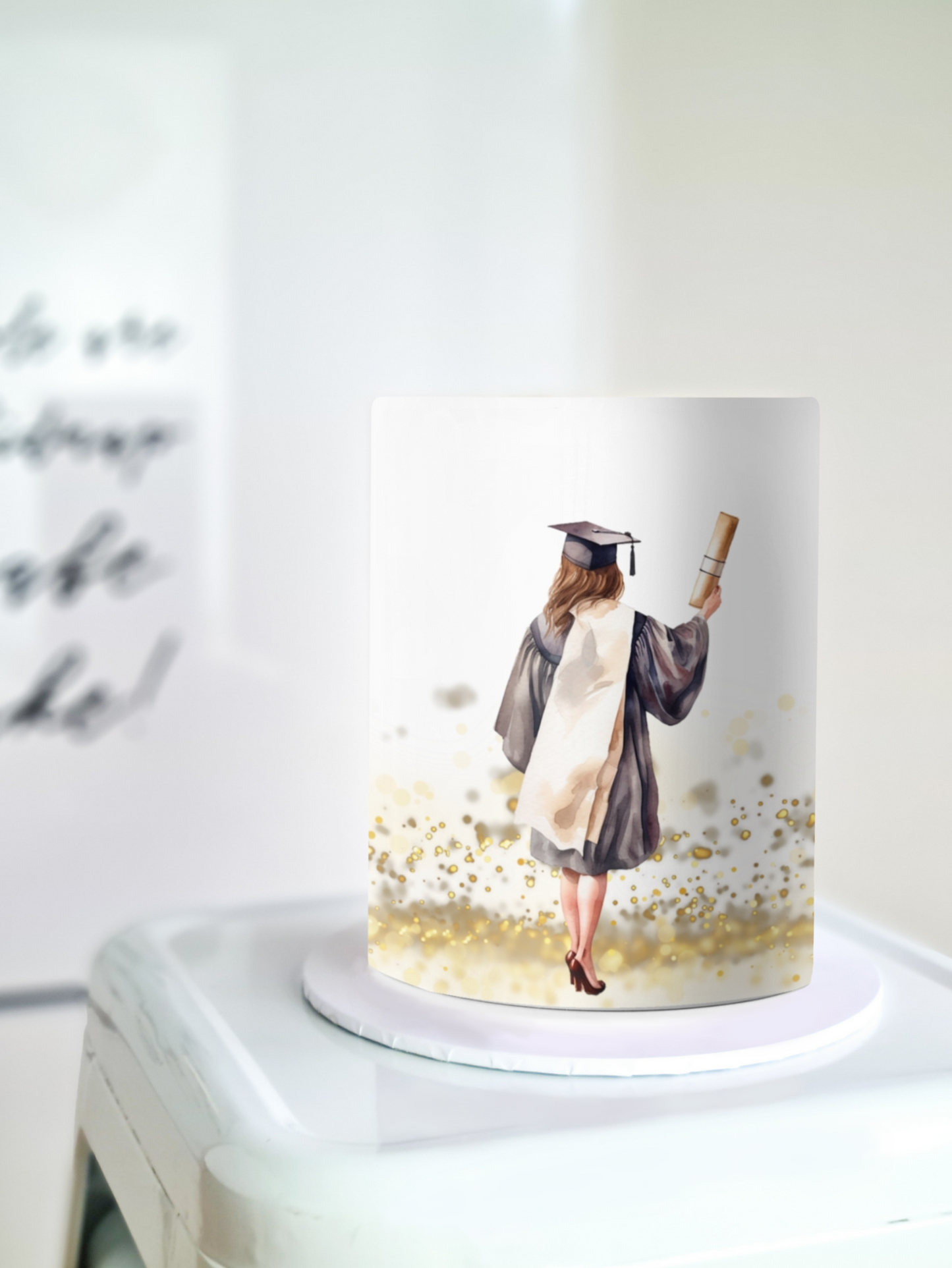 Graduation edible image Cake wrap