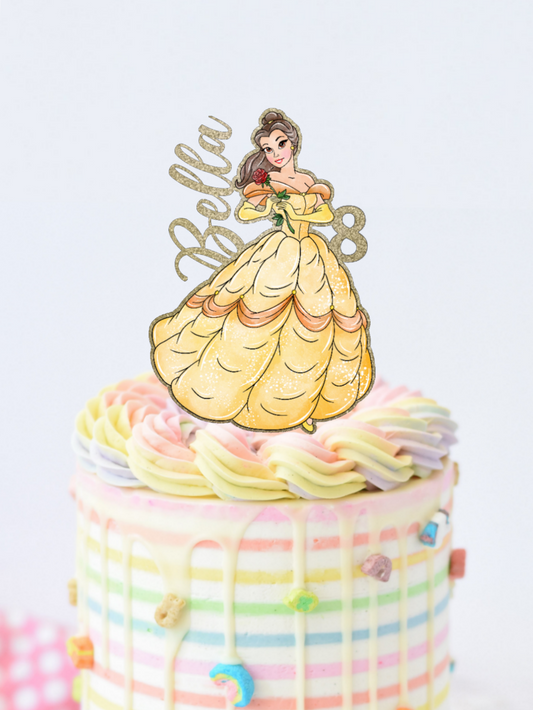 Princess belle custom cake topper