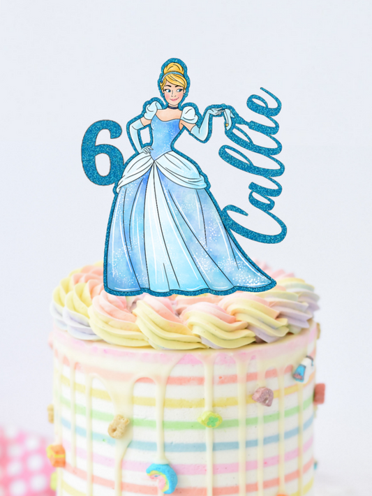 Cinderella custom cake topper