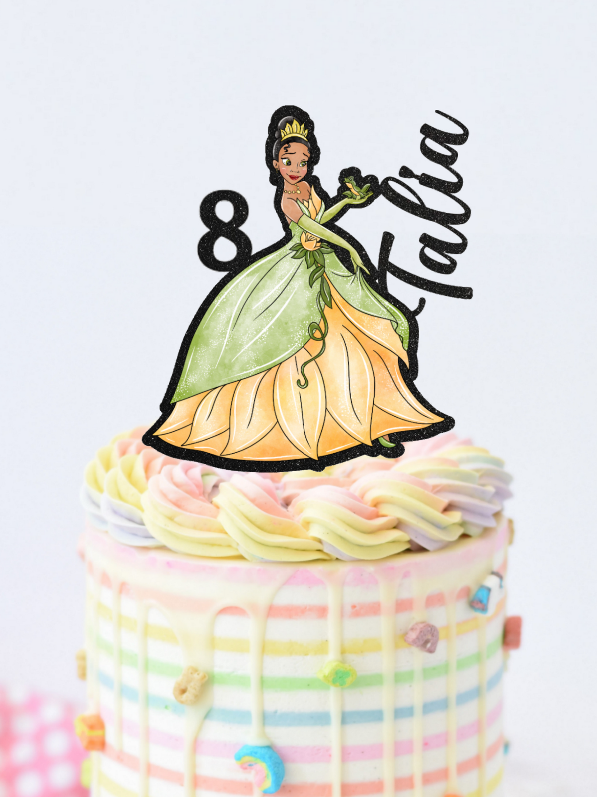 Tiana princess custom cake topper