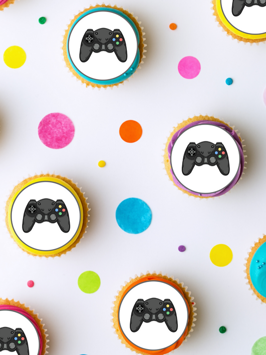 Playstation controller edible cupcake topper