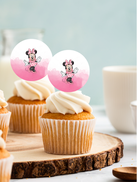Minnie mouse cupcake topper picks