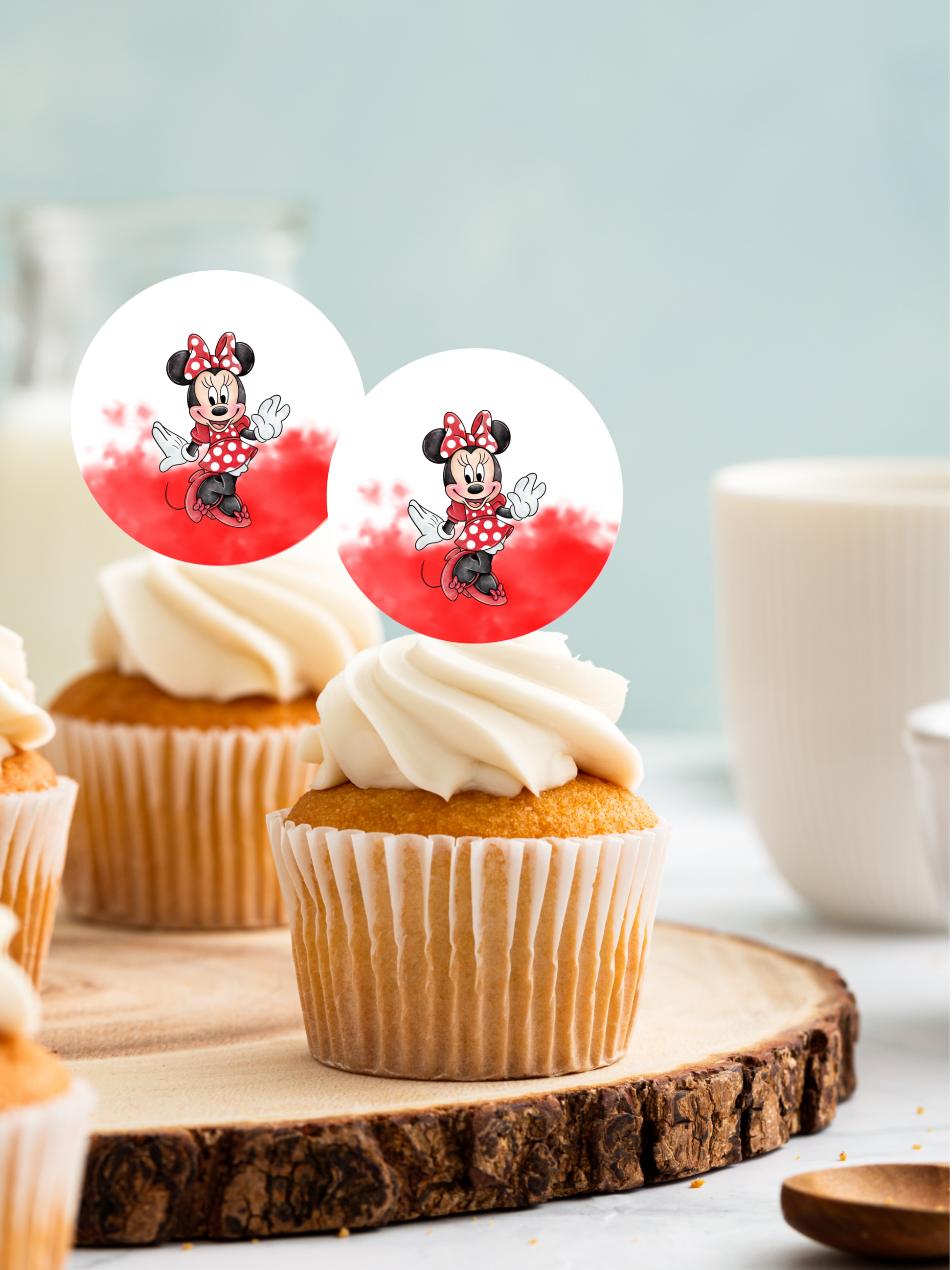Minnie mouse cupcake topper picks