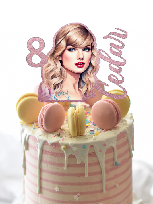 Taylor swift personalized cake topper