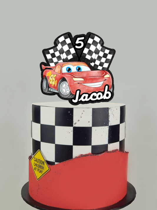 Cars personalized cake topper