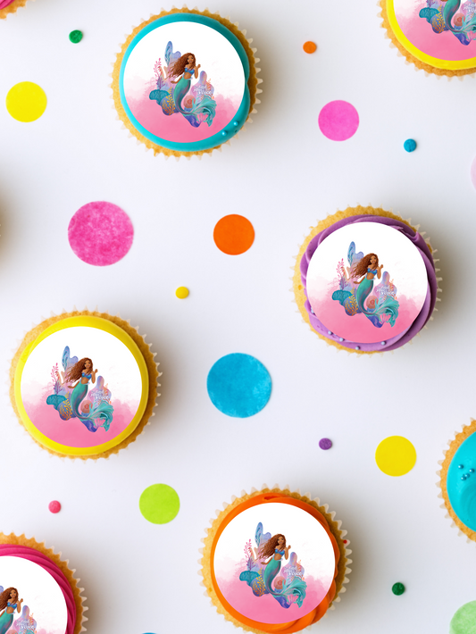 The little mermaid edible cupcake toppers