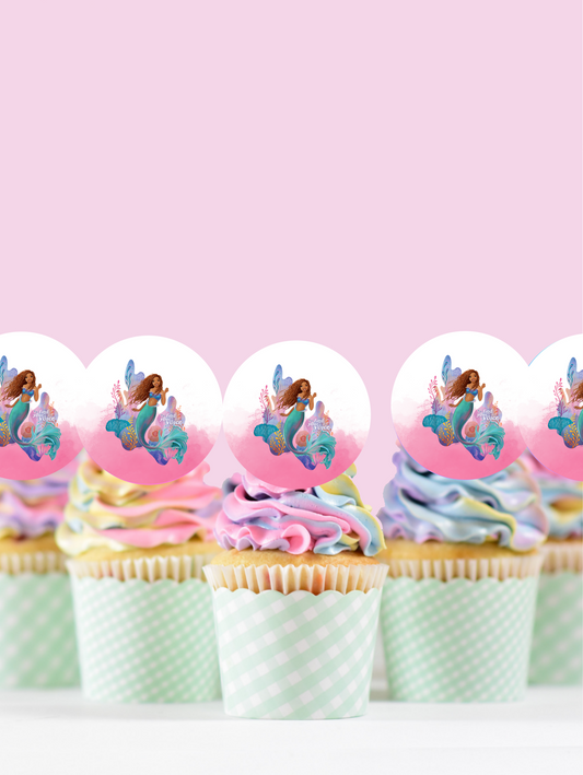 the little mermaid cupcake picks