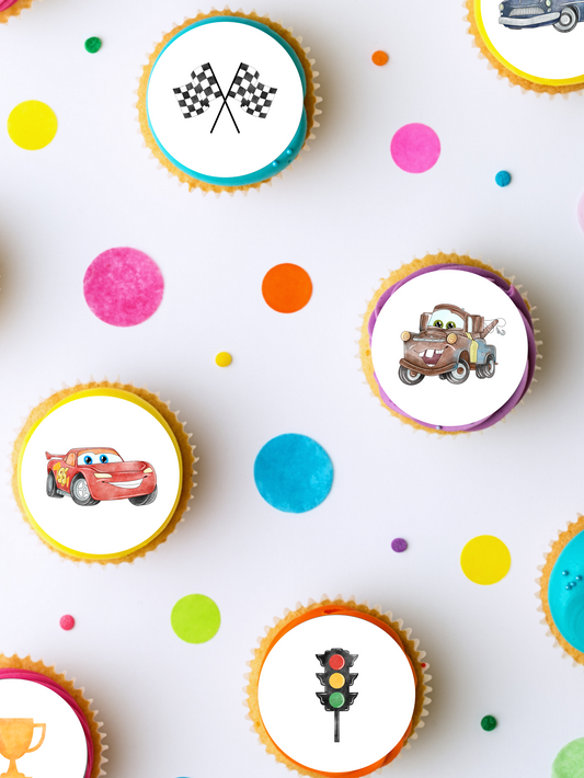 Cars edible cupcake toppers