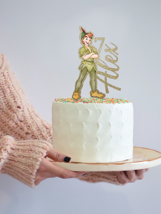 Peter pan personalized cake topper