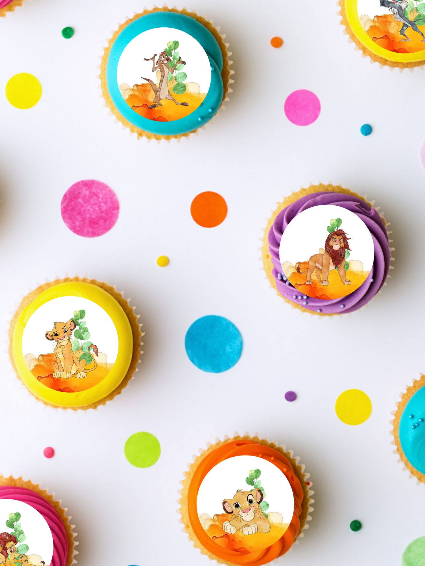 The Lion King edible cupcake toppers