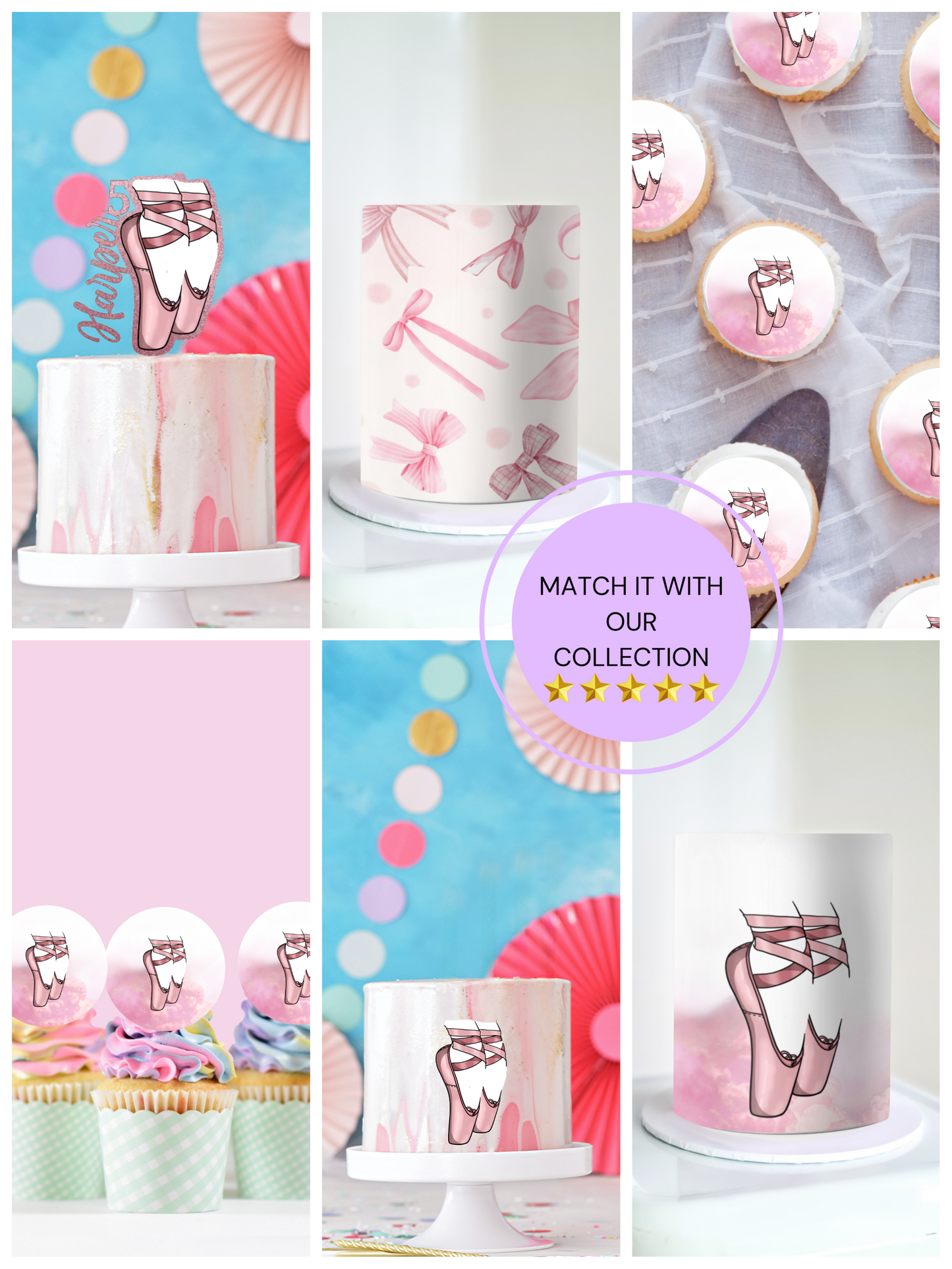 Ballerina Cake Wrap - Ballet A4 Edible Image - Licensed Icing Sheet