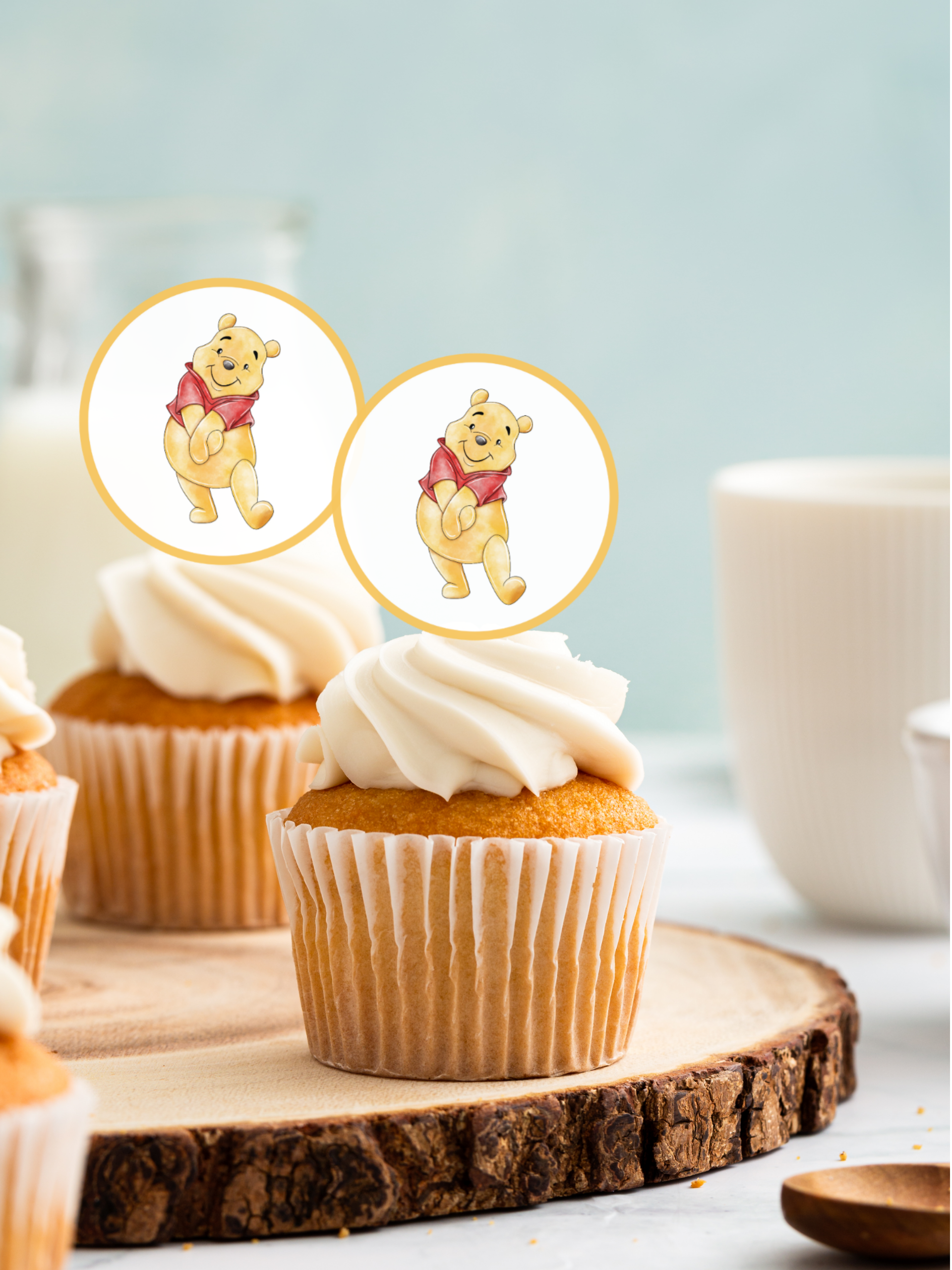 Winnie the pooh cupcake topper picks