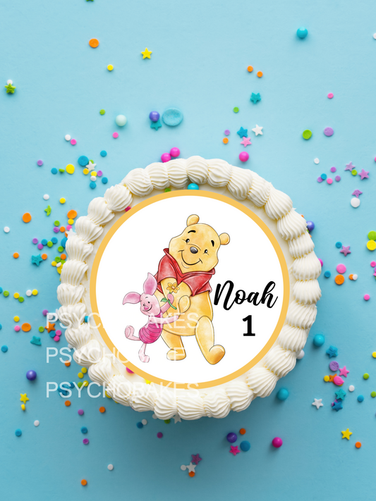 Winnie the pooh edible cake topper