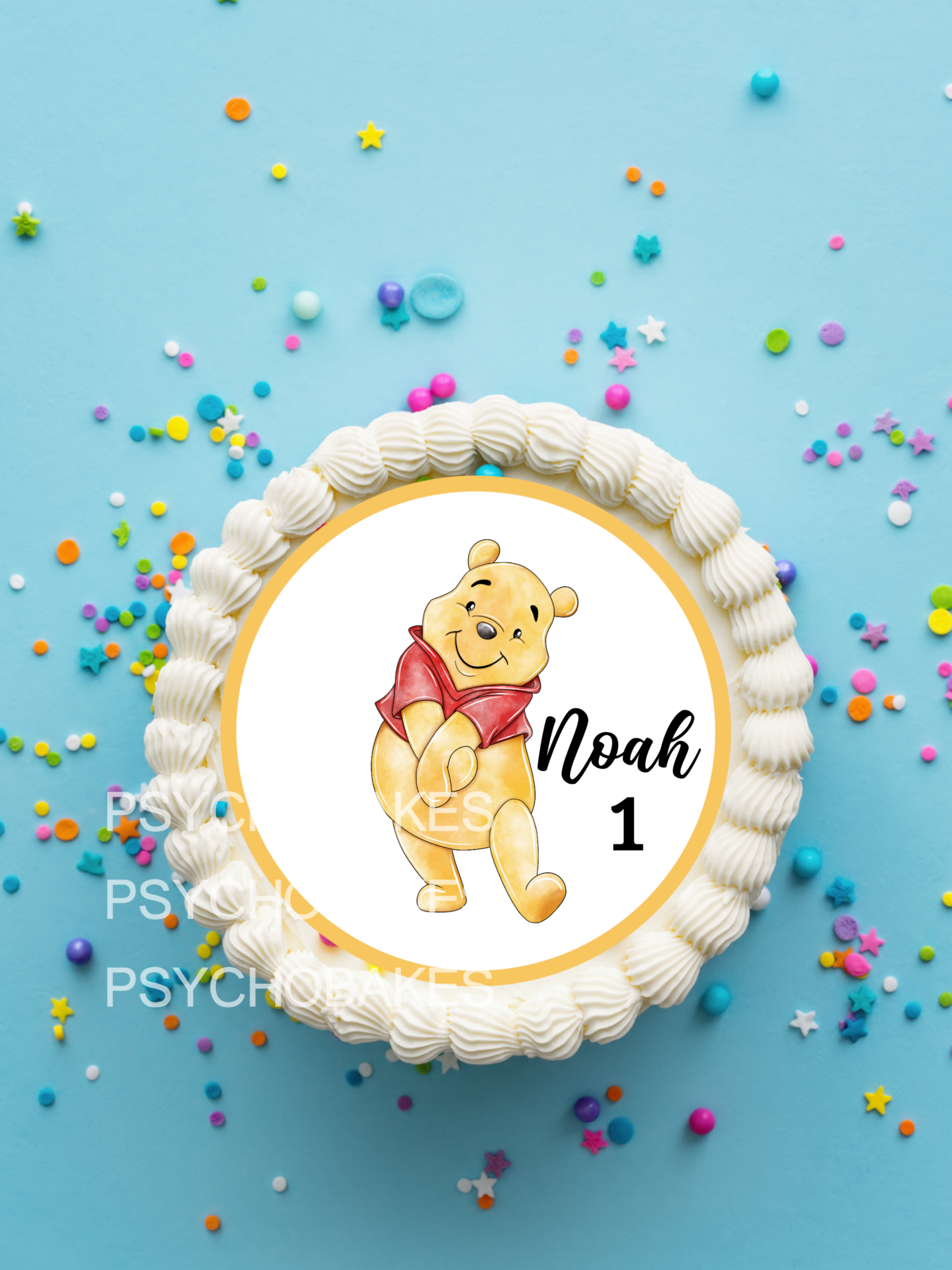 Winnie the pooh edible cake topper