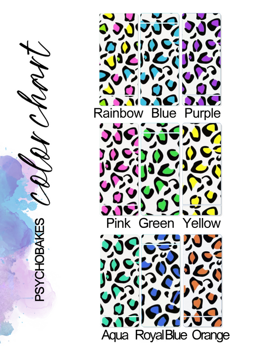 Leopard Cake Wrap - A4 Rainbow Cheetah Edible Image - Colored Animal Print Icing Sheet