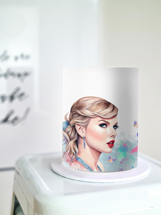 Taylor swift edible image cake wrap
