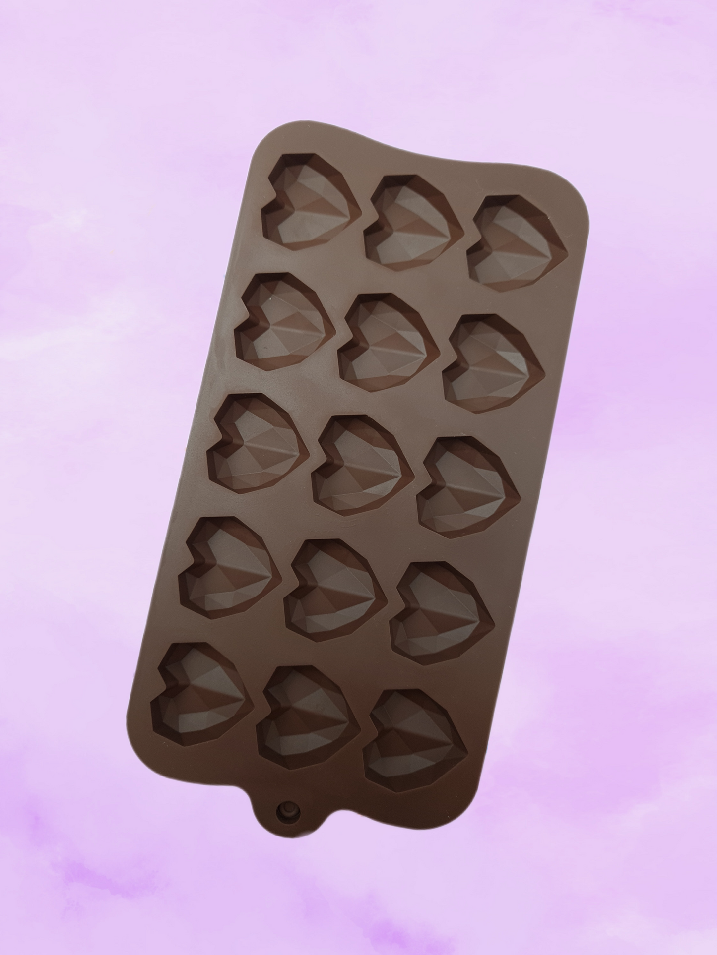 Geometric heart silicone chocolate mold