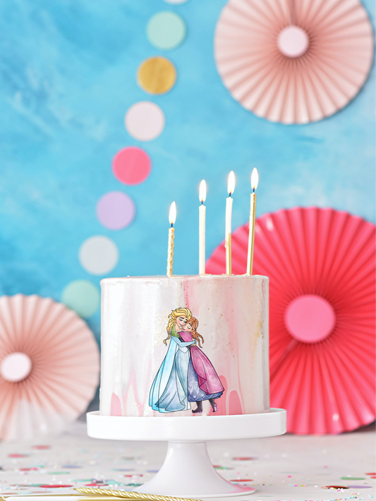 Elsa & Anna precut Edible Image 