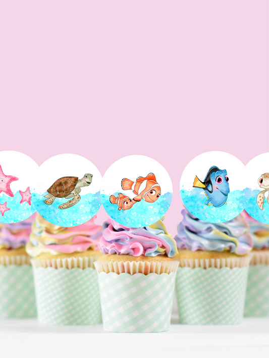 Finding Nemo and Dory cupcake topper picks