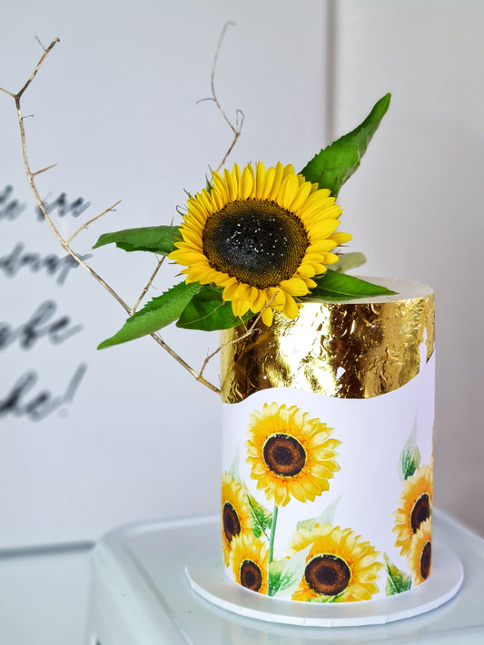 Sunflower Edible Image - A4 Cake Wrap Frosting Sheet
