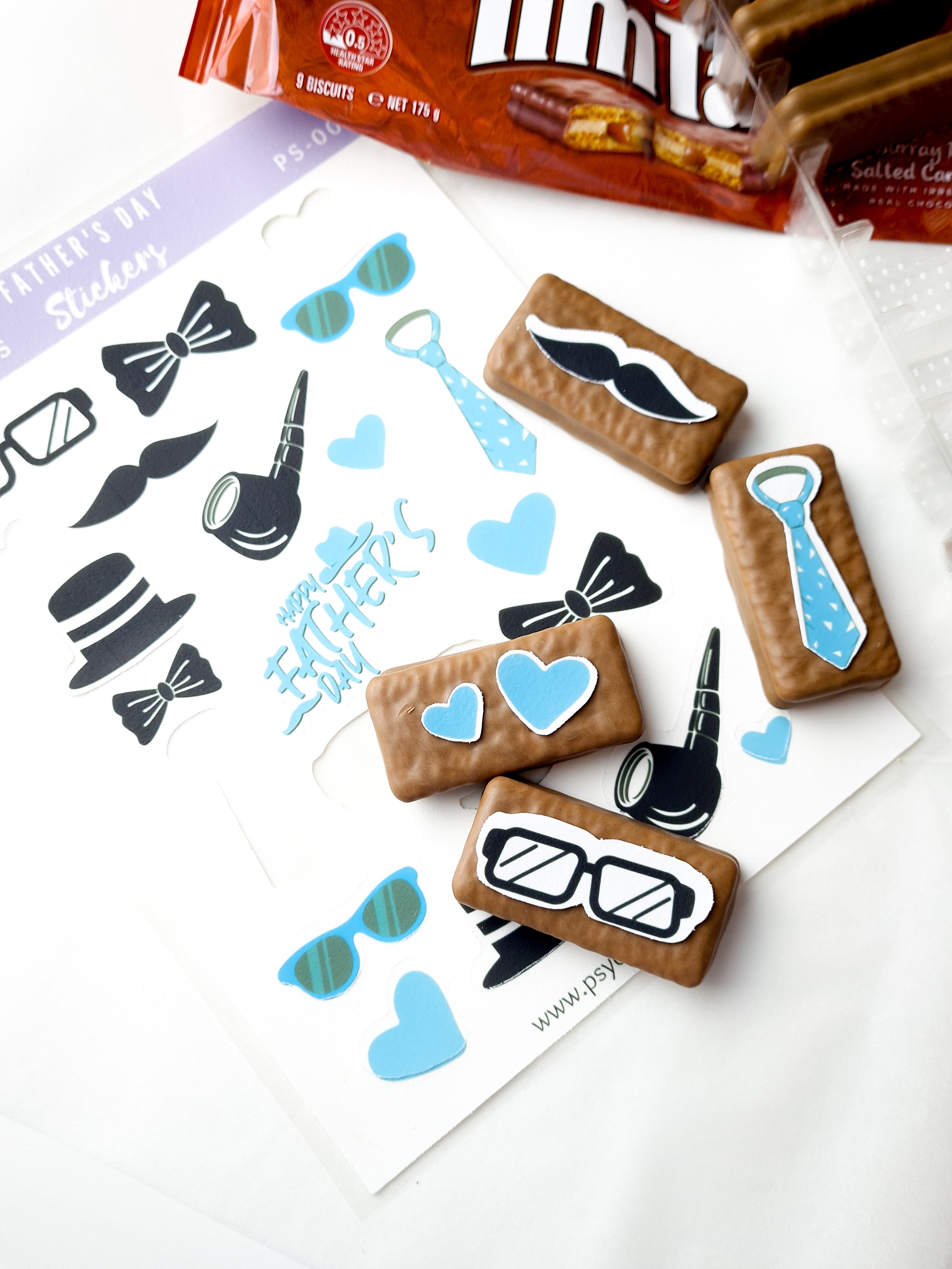 Father's Day Edible Stickers - Dad Gift Ideas – Psychobakes