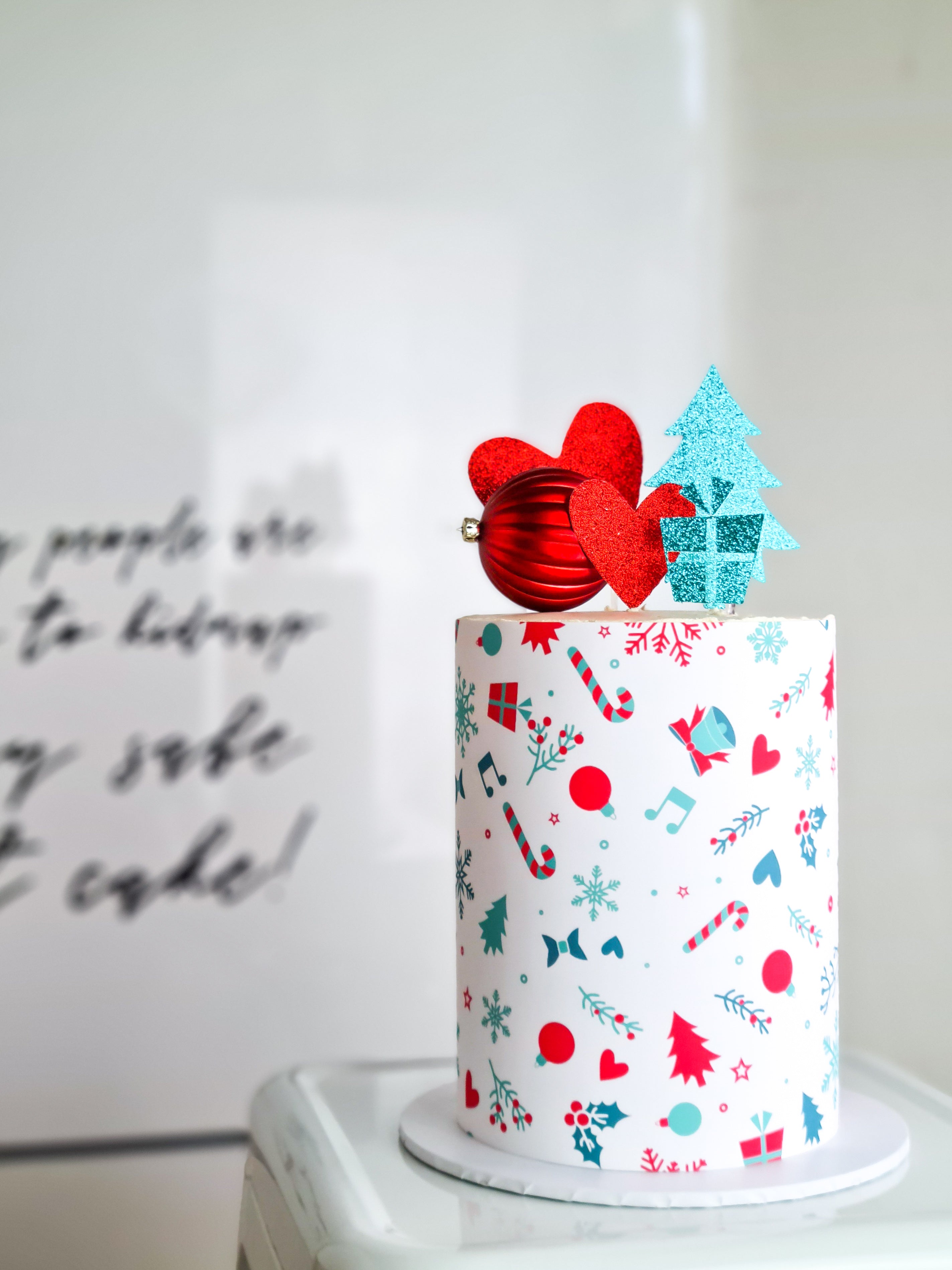 Cake Wrap Patterns Christmas Treats Cake Wrap - A4 Edible Image - Icing Sheet – Psychobakes