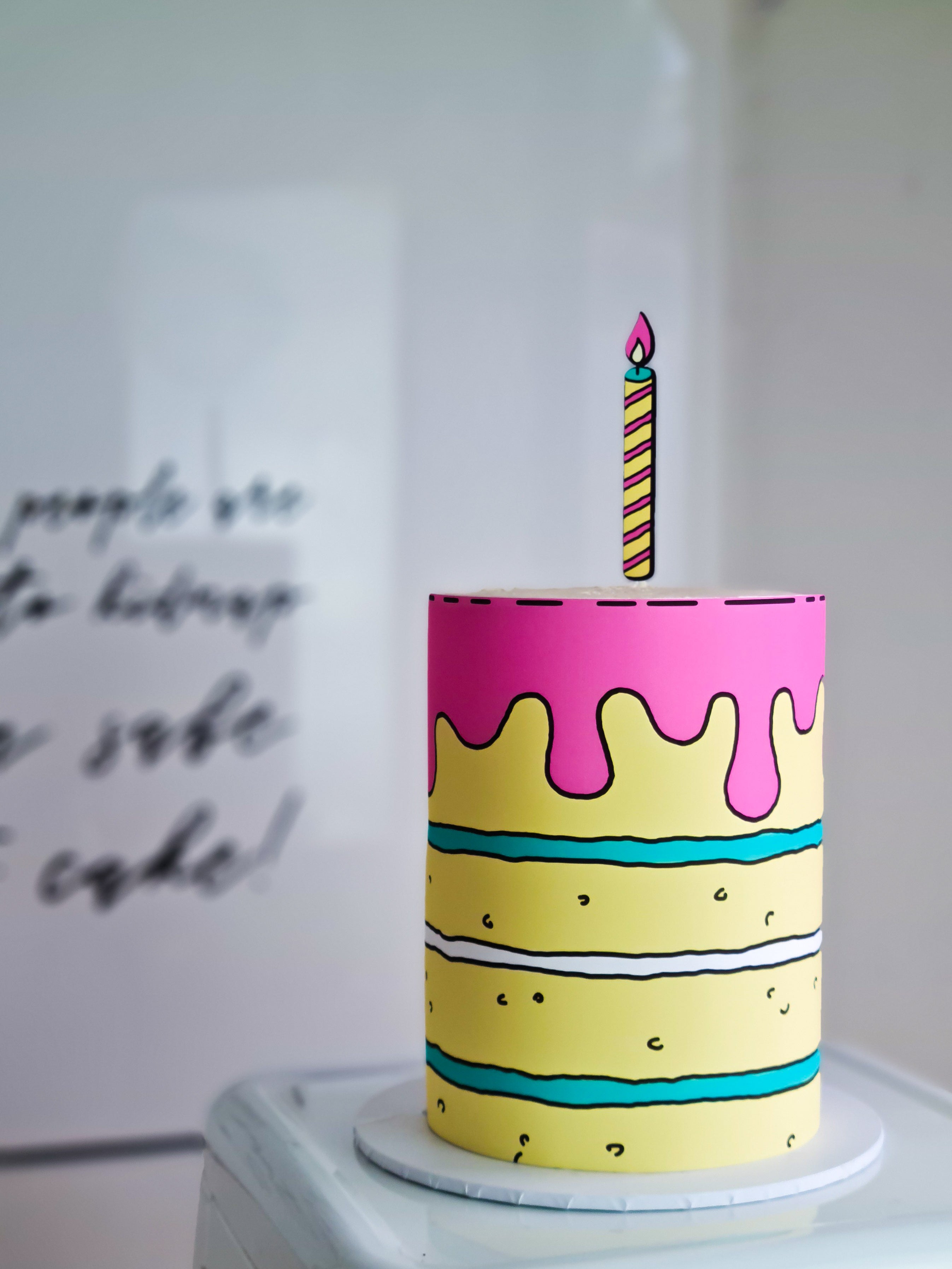 Cartoon Icing Blog Comic Cake Wrap | A4 Drip Edible Image | Cartoon Cake Icing Sheet ...