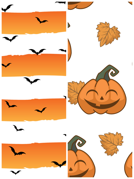 Halloween Pumpkin/Bats Edible Images - Premium A4 Cake Wraps
