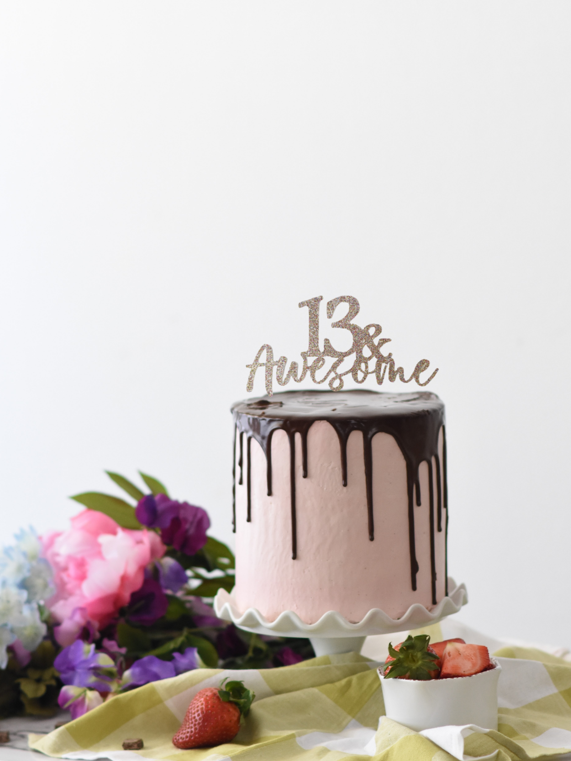 Creamy Chocolate Birthday Cake Stock Photo - Image of fresh, ceremony:  49068834