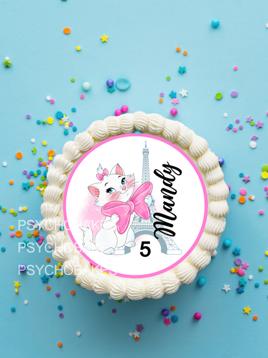 Marie aristocats edible cake topper image icing sheet