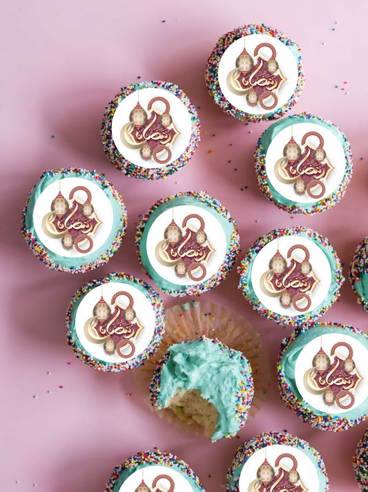 Ramadan edible cupcake cookie toppers