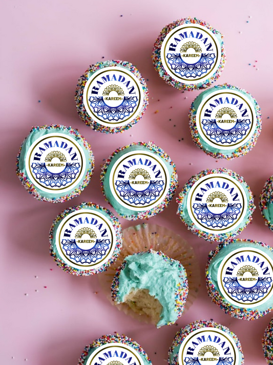 Ramadan edible cupcake cookie toppers