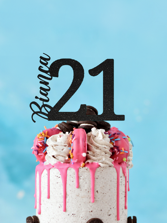 21st birthday cake topper