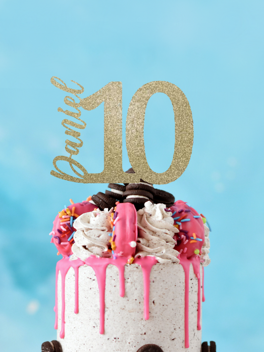 10th birthday cake topper