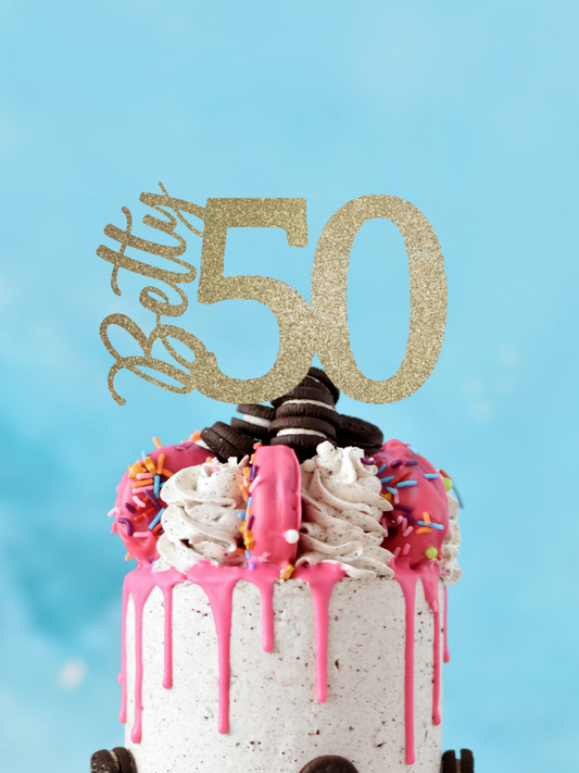 50th birthday cake topper