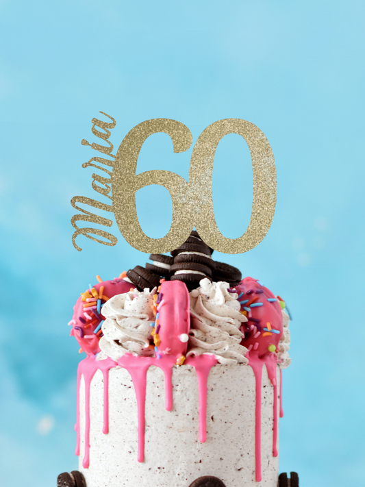 60th birthday cake topper