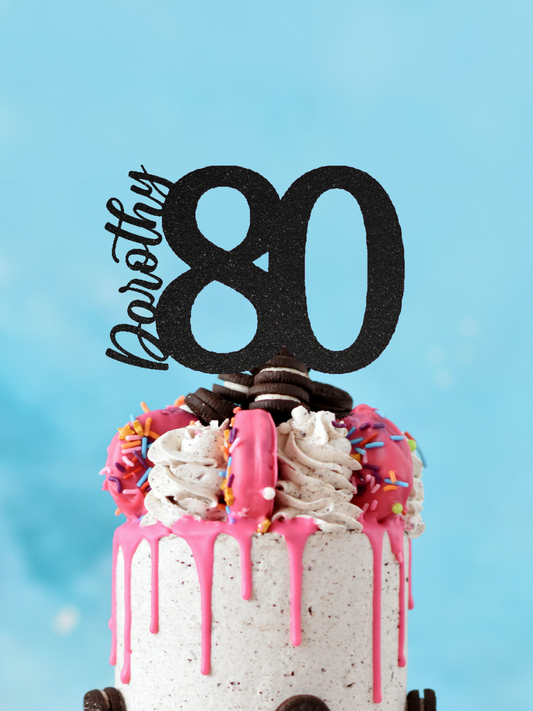 80th birthday cake topper