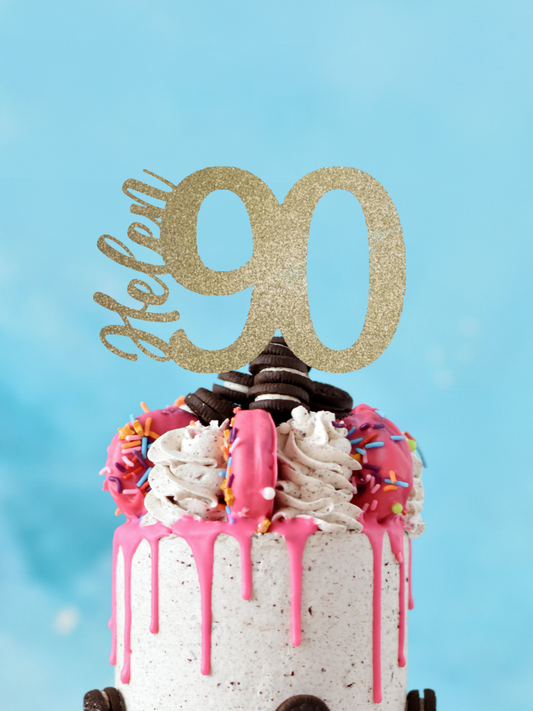 90th birthday cake topper