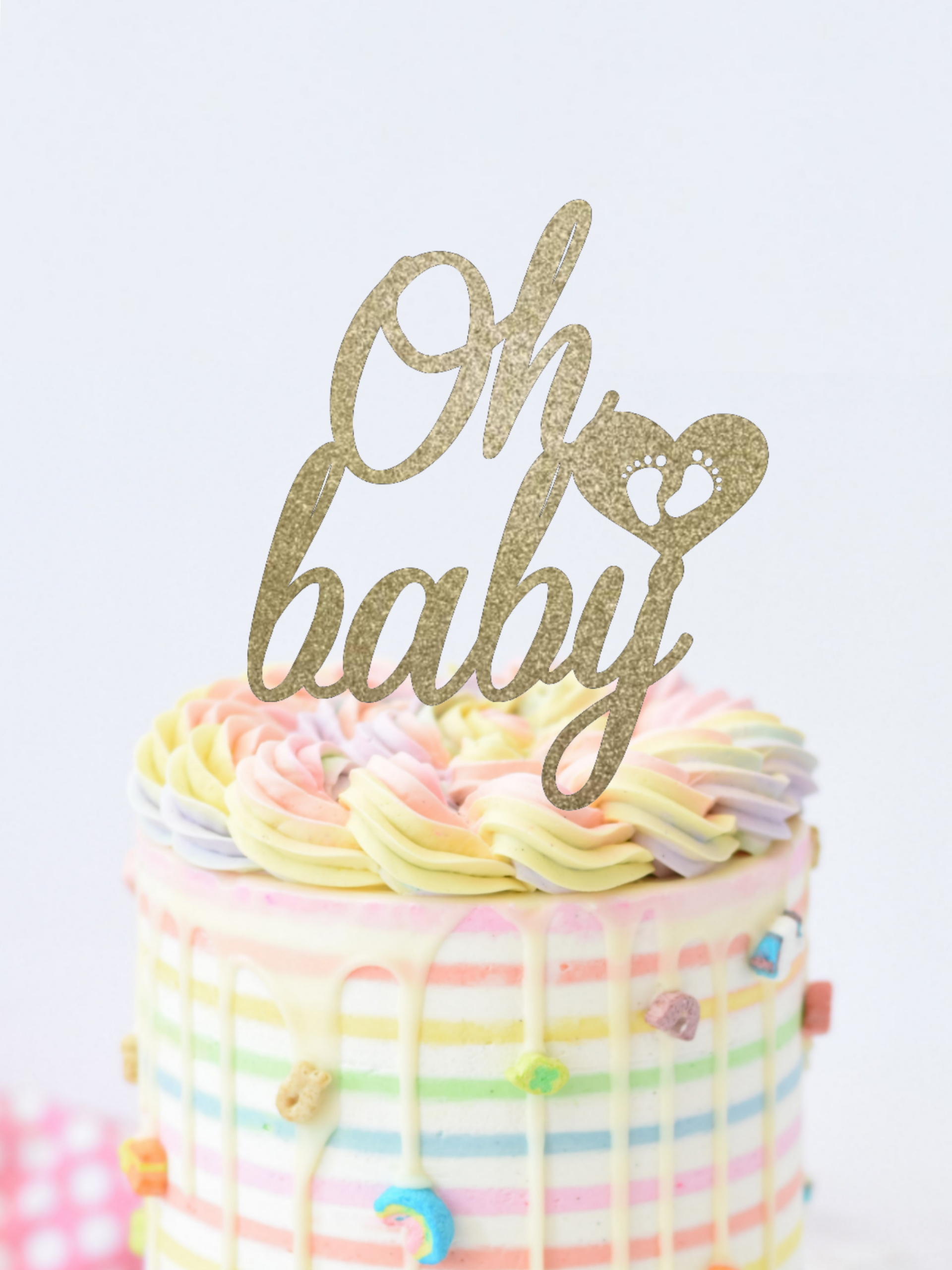 Oh baby cake topper