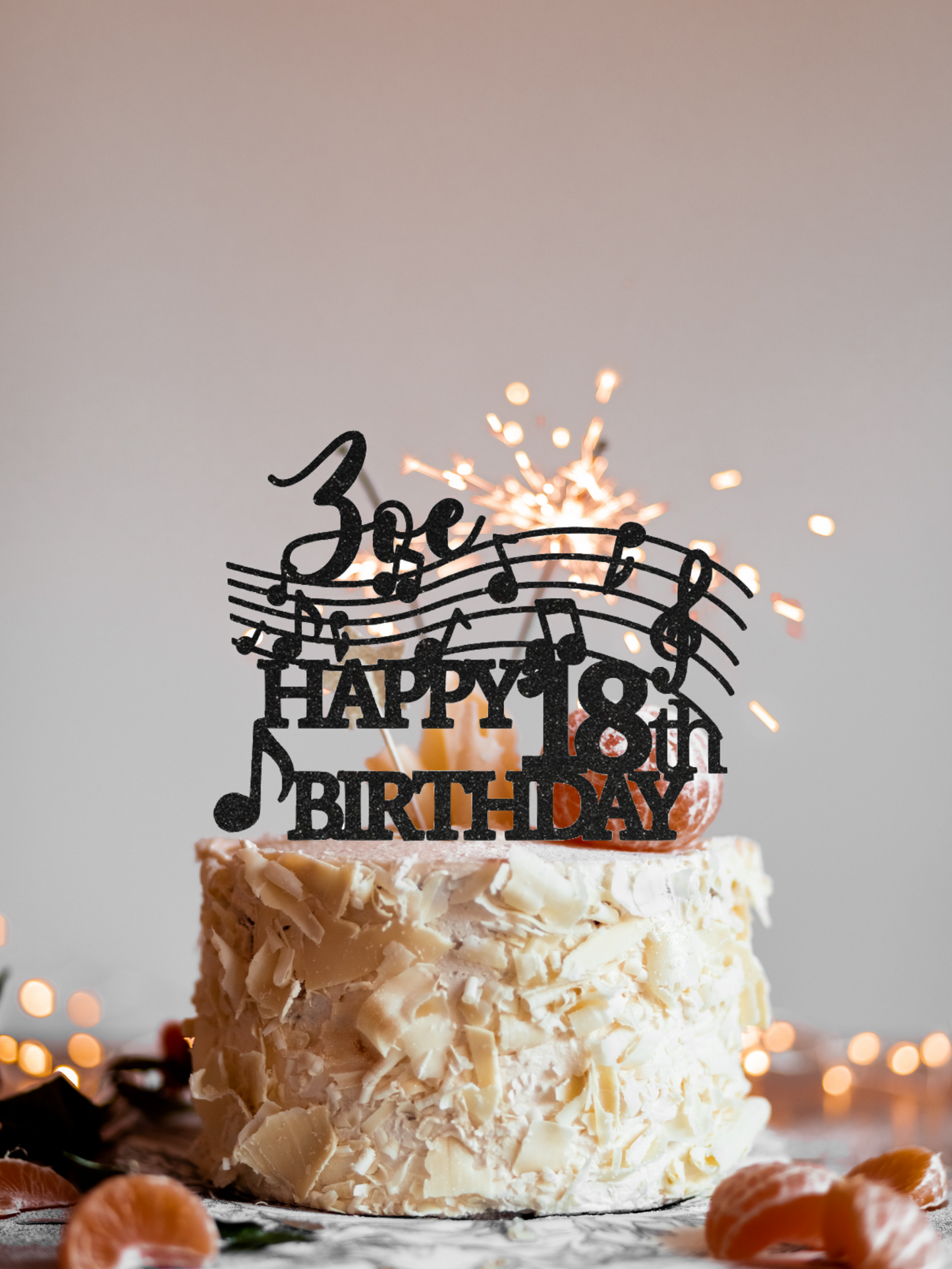 Music notes birthday cake topper