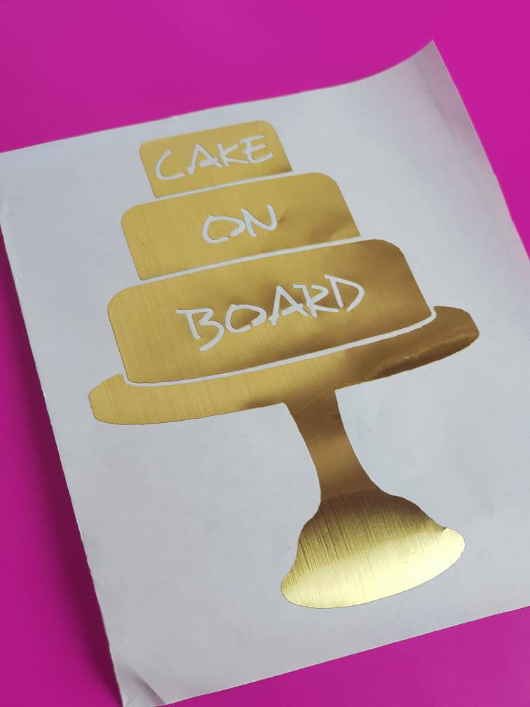 Cake on Board car sign, car decal, car vinyl, cake on board, cake delivery sign