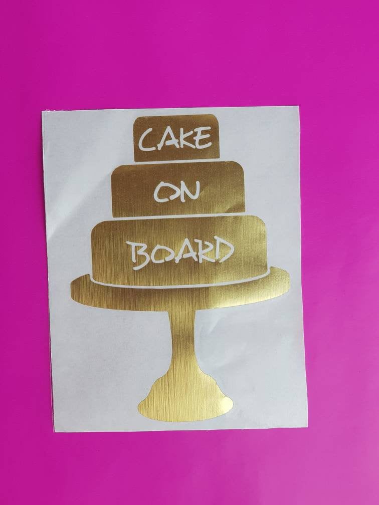 Cake on Board car sign, car decal, car vinyl, cake on board, cake delivery sign