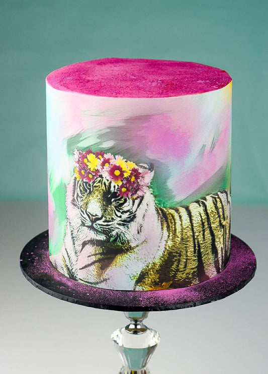 Tiger King cake wrap/ Tiger King cake topper/ Tiger King edible image/ Carole Baskin birthday/ Tiger King birthday/ Joe Exotic birthday
